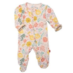 Magnetic Me modal footies primrose cottage ruffle newborn baby girl floral